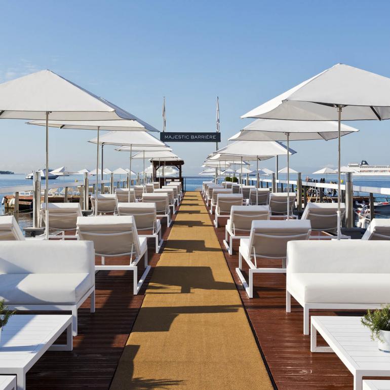 Sun umbrellas manufacturing for Hotel Majestic - Cannes