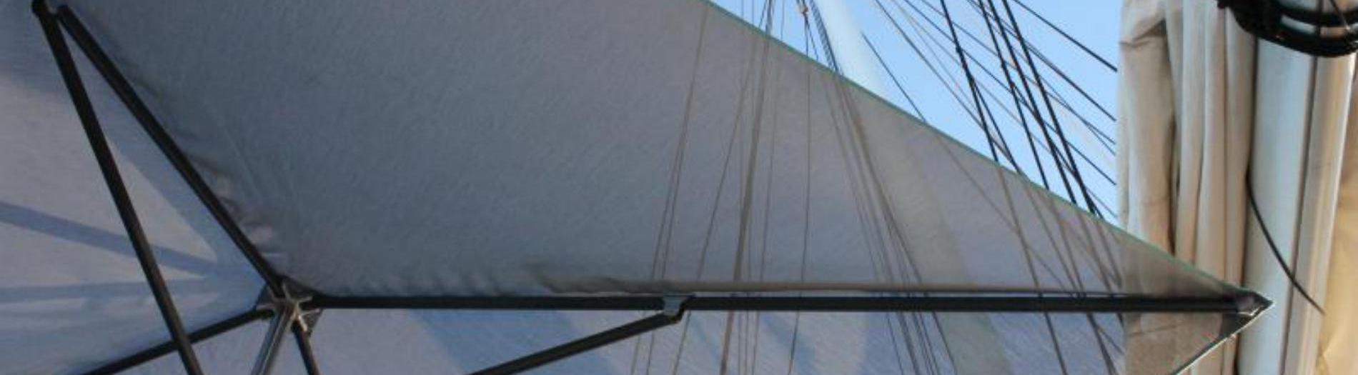 Parasols for yachts and sailboats